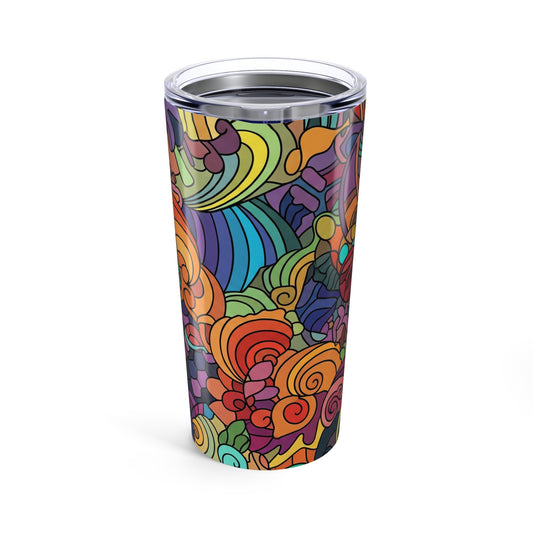 20oz Stainless Steel Tumbler With Unique Printed Artwork Double Wall Vacuum Insulated Spill Resistant Travel Mug