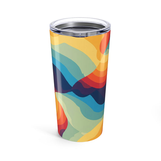 20oz Stainless Steel Printed Travel Mug Double Wall Vacuum Insulated Spill Resistant Durable Beverage Container