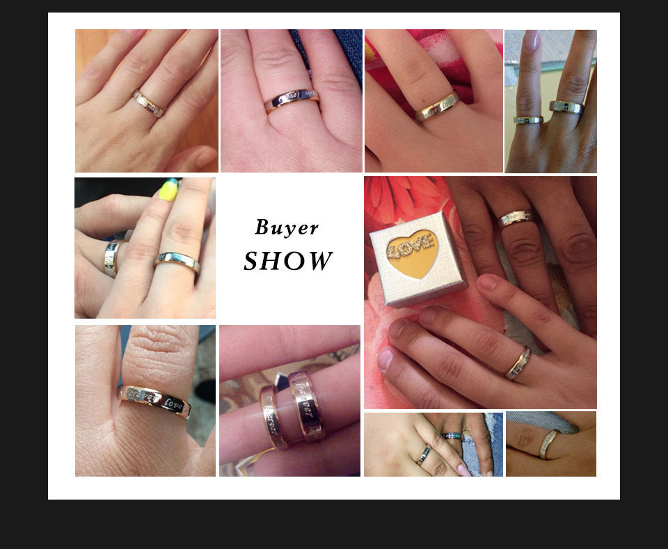 Stainless Steel Couple Ring Set For Men And Women Wedding Engagement Band Durable Anniversary Gift For Couples