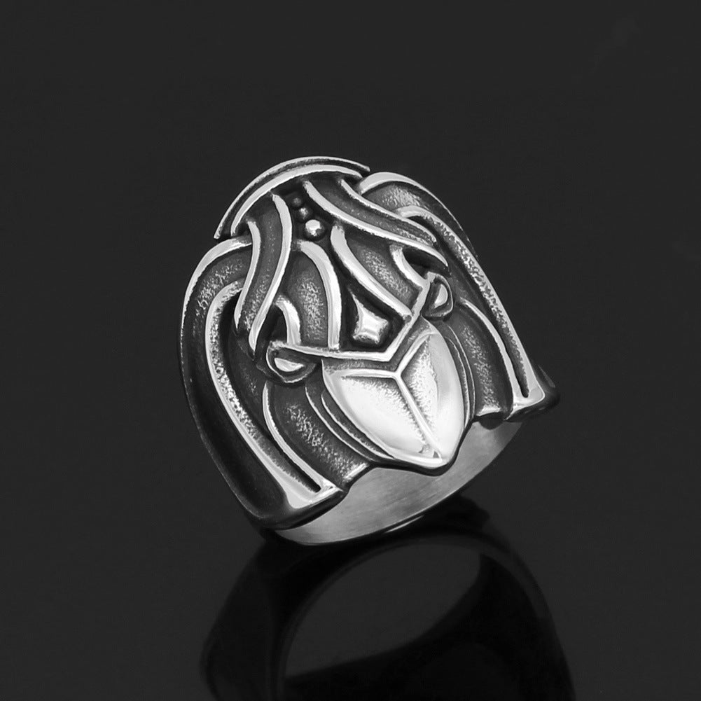 Stainless Steel Viking Ring Celtic Wolf Ring Pirate Odin Raven Ring Titanium Steel Ring for Men and Women Fashion Jewelry