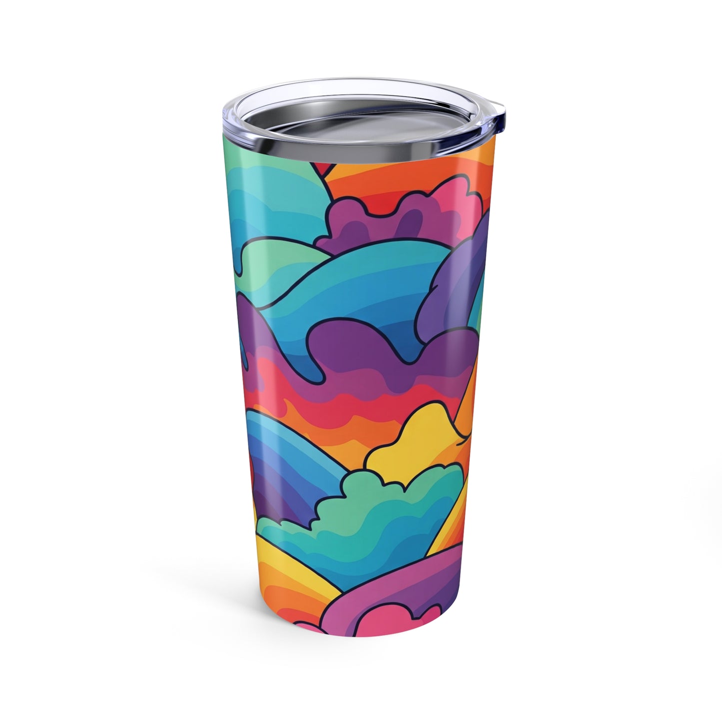 20oz Stainless Steel Printed Tumbler With Double Wall Vacuum Insulation Spill Resistant For Hot And Cold Drinks