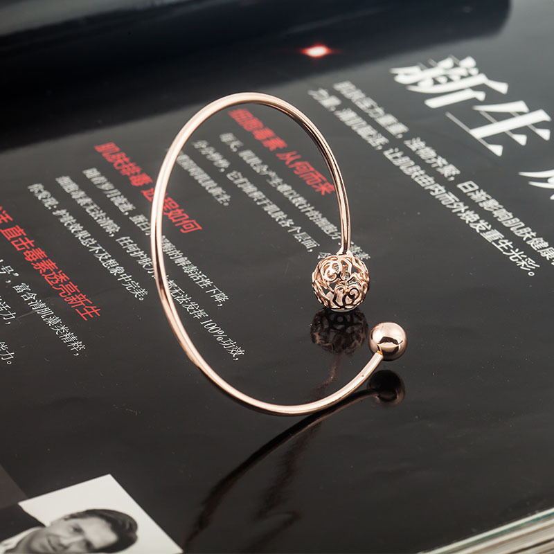Womens Hollow Flower Ball Bracelet Silver Plated Gold Plated Alloy Jewelry European Style Accessory Everyday Wear