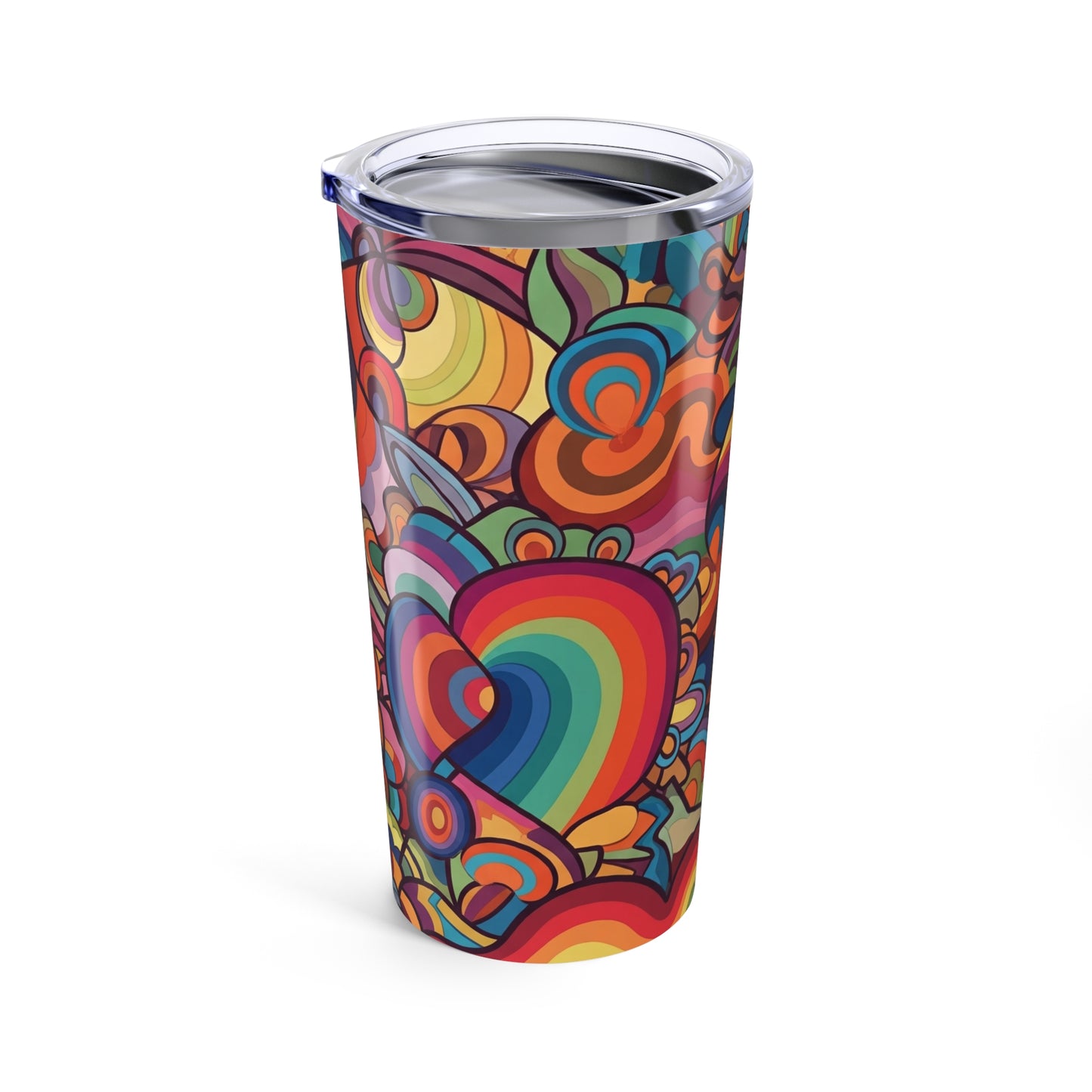 20oz Stainless Steel Tumbler With Printed Graphic Vacuum Insulated Spill Resistant Thermal Mug For Hot And Cold