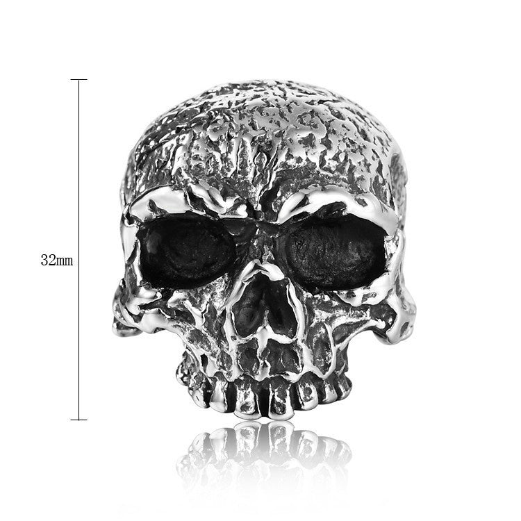 Mens Skull Ring Titanium Steel Band Gothic Biker Ring Punk Rock Jewelry Fashion Accessory Gift Stainless Steel