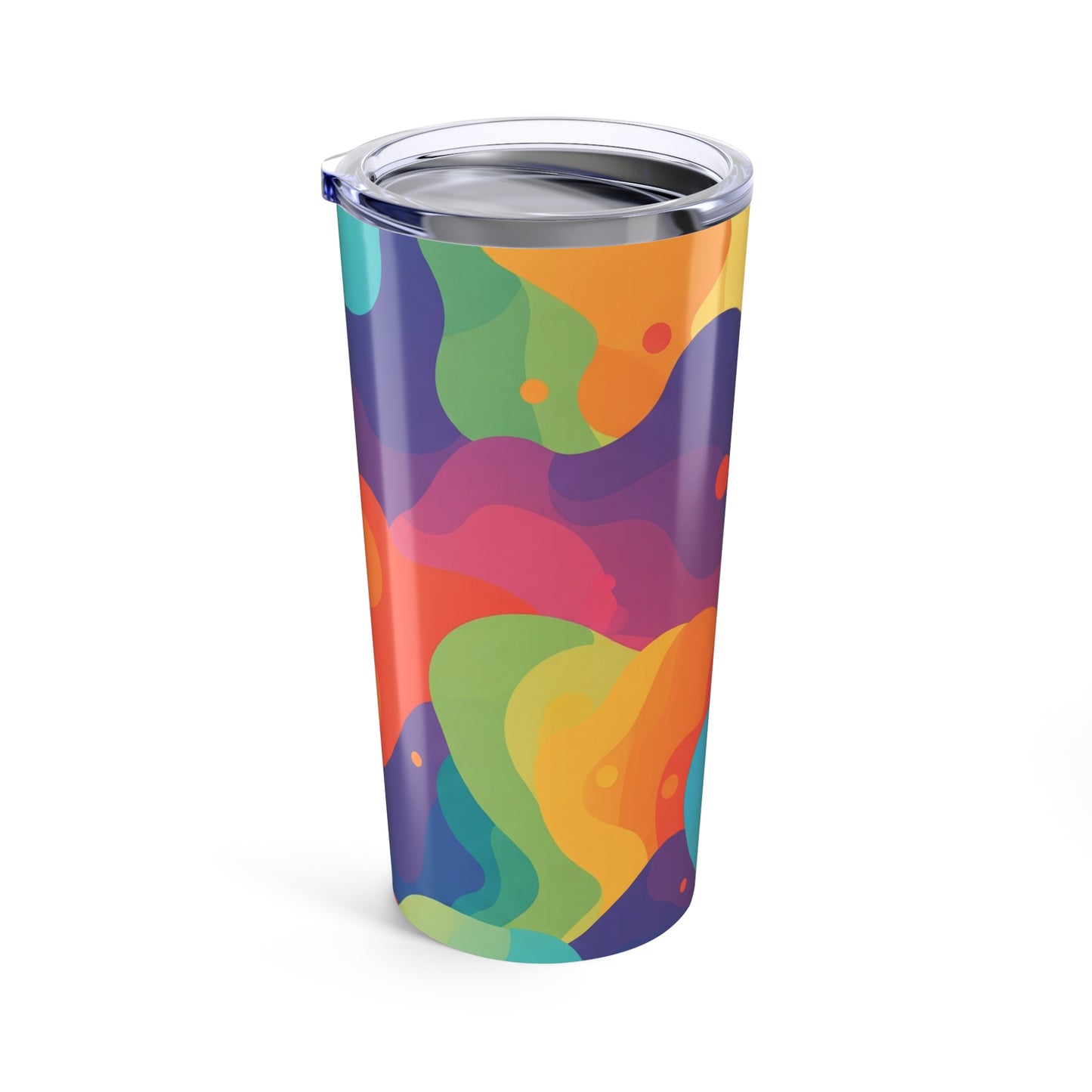 20oz Stainless Steel Tumbler With Printed Design Double Wall Vacuum Insulated Leak Proof Travel Cup Dishwasher Safe