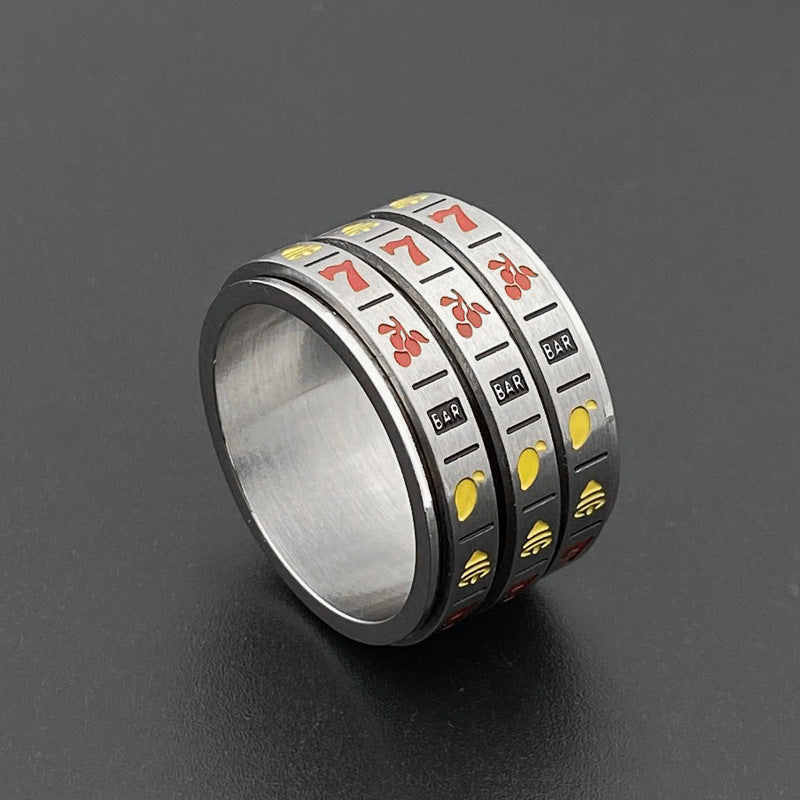Titanium Steel Ring Fashion Jewelry Band for Men and Women Personality Statement Ring Steel Color Sizes 7 8 9 10 and 11