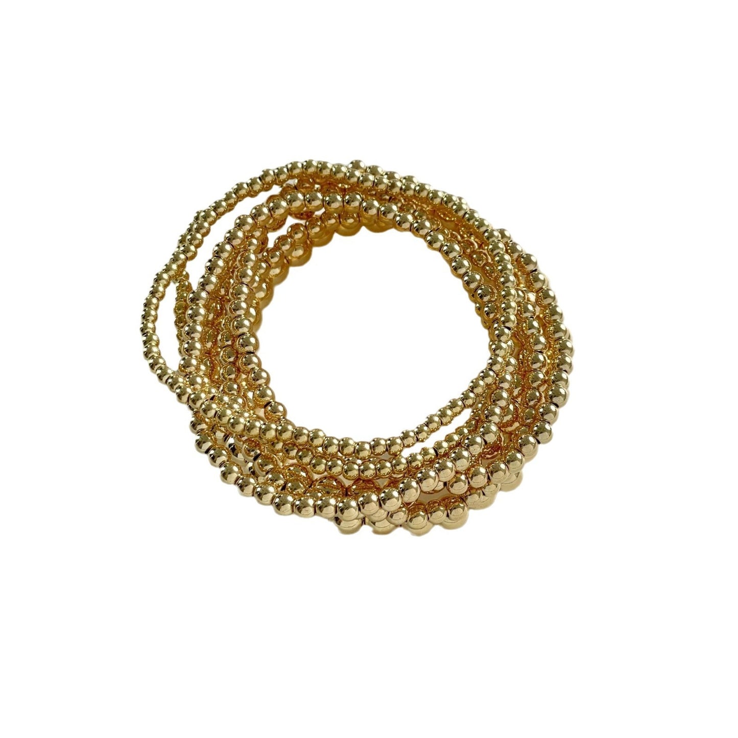 Unisex Geometric Alloy Bracelet Set Simple Round Design Modern Fashionable Wrist Accessories for Men and Women