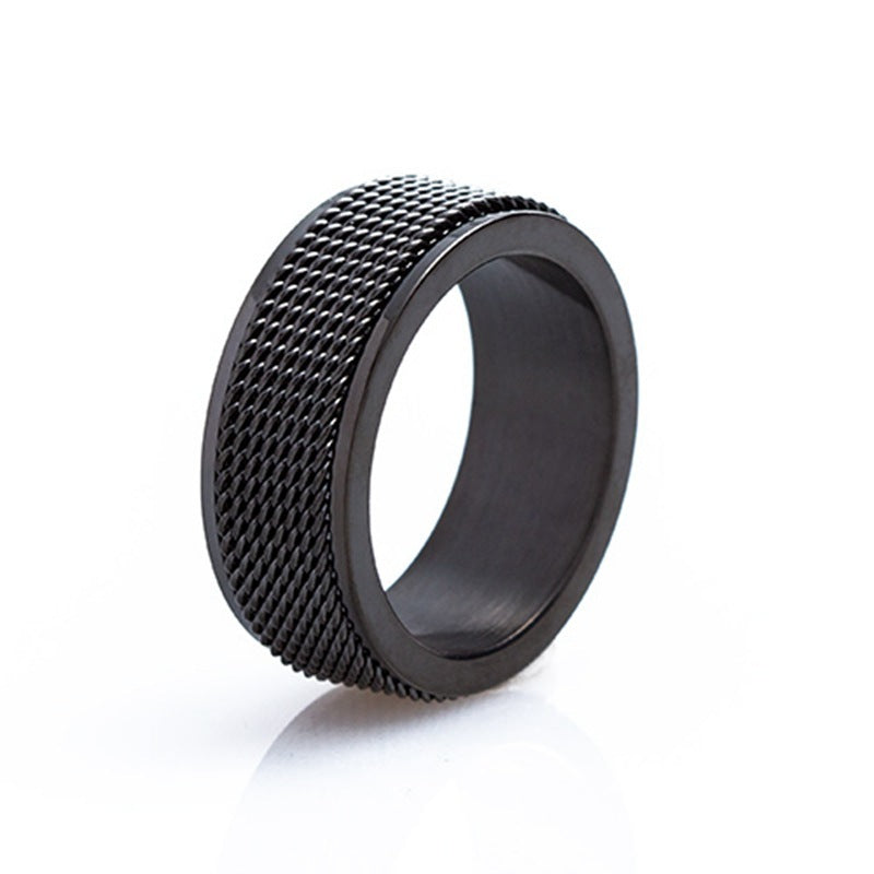 Unisex Titanium Steel Rotating Ring For Stress Relief Wearable Accessory Jewelry Fashionable Everyday Wear Pro