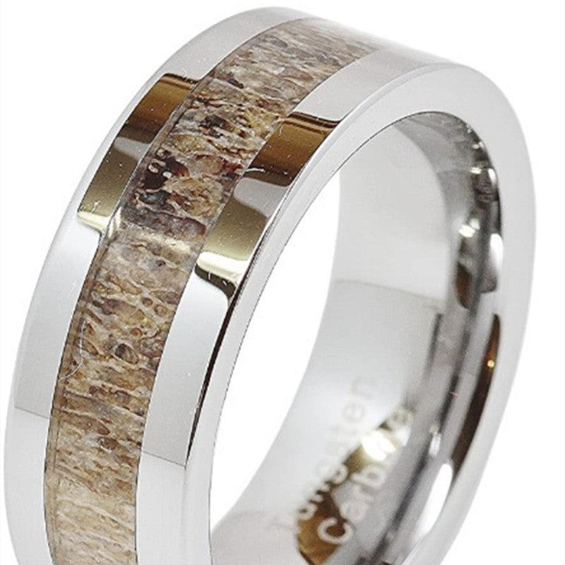 Mens Womens Fashion Ring Titanium Steel Inlay Band Simple Electroplated Design Wedding Engagement Jewelry White