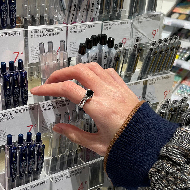 Copper Heart Ring Adjustable Moonstone Aurora Love Purple Diamond Accents Cold Light Design Jewelry Ring For Women