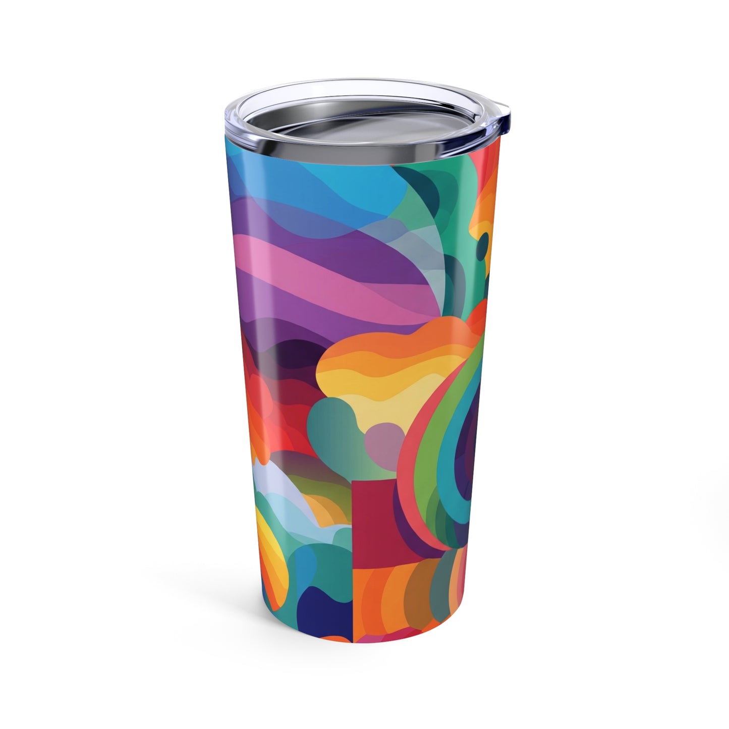 20 Ounces Stainless Steel Travel Mug Double Wall Vacuum Insulation Spill Resistant Dishwasher Safe Printed Coffee