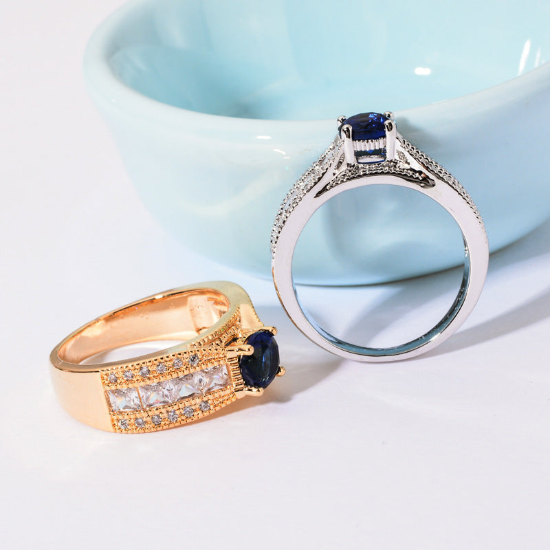 Copper Geometric Womens Ring In Platinum And Champagne Gold Finishes For Everyday Style And Trend For All Occasions