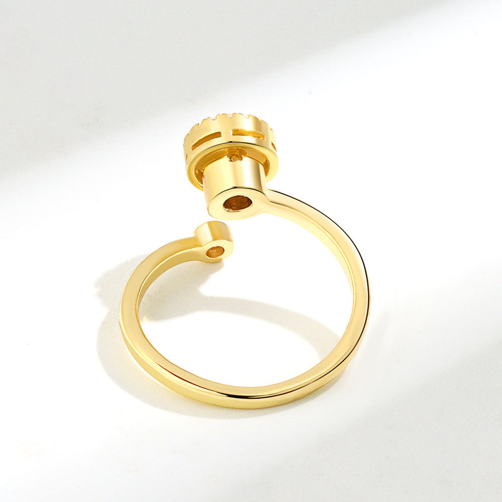 Simple Fashion Ring for Women Adjustable Gold Tone Jewelry