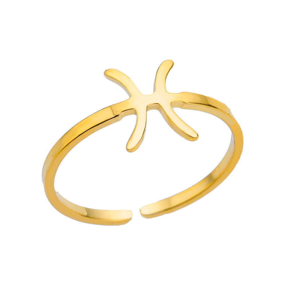 Stainless Steel Zodiac Constellation Ring for Men Women