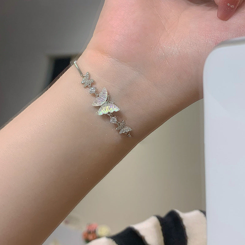 Womens Butterfly Bracelet Elegant Alloy Metal Jewelry