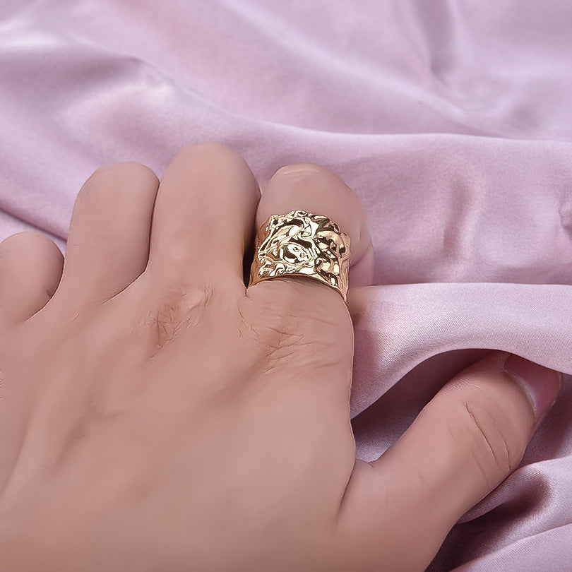 Unisex Polished 304 Stainless Steel Geometric Ring Irregular Design Durable Everyday Wear Casual Everyday Ring