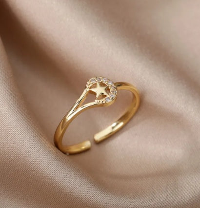 Geometric Copper Ring With Bee Design European American Fashion Statement Jewelry Fishbone Ring Golden Elegant