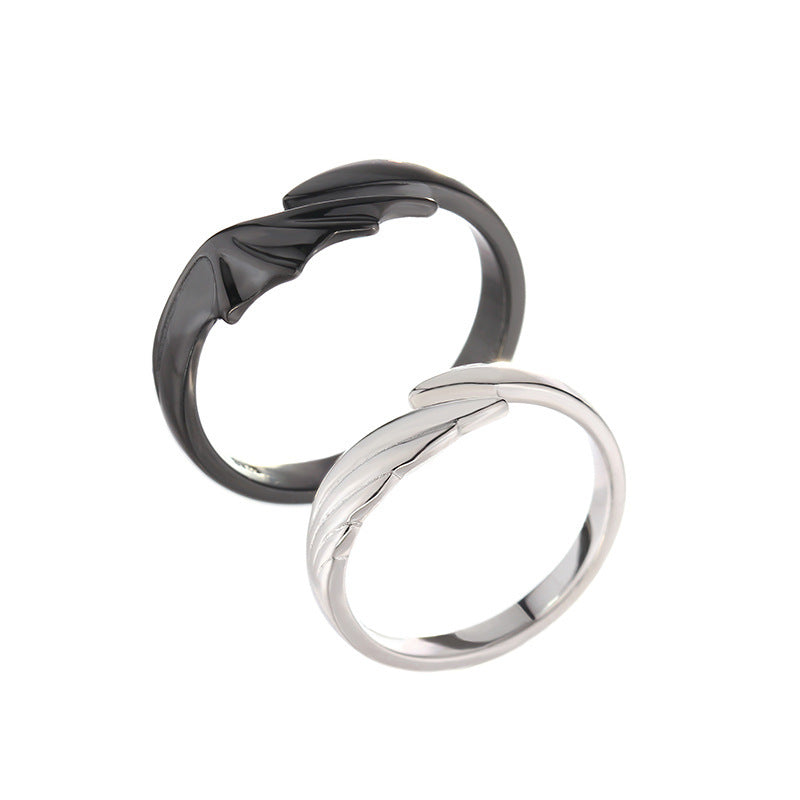 Couple Rings Set 925 Sterling Silver Personalized Matching Rings For Him And Her Adjustable European American