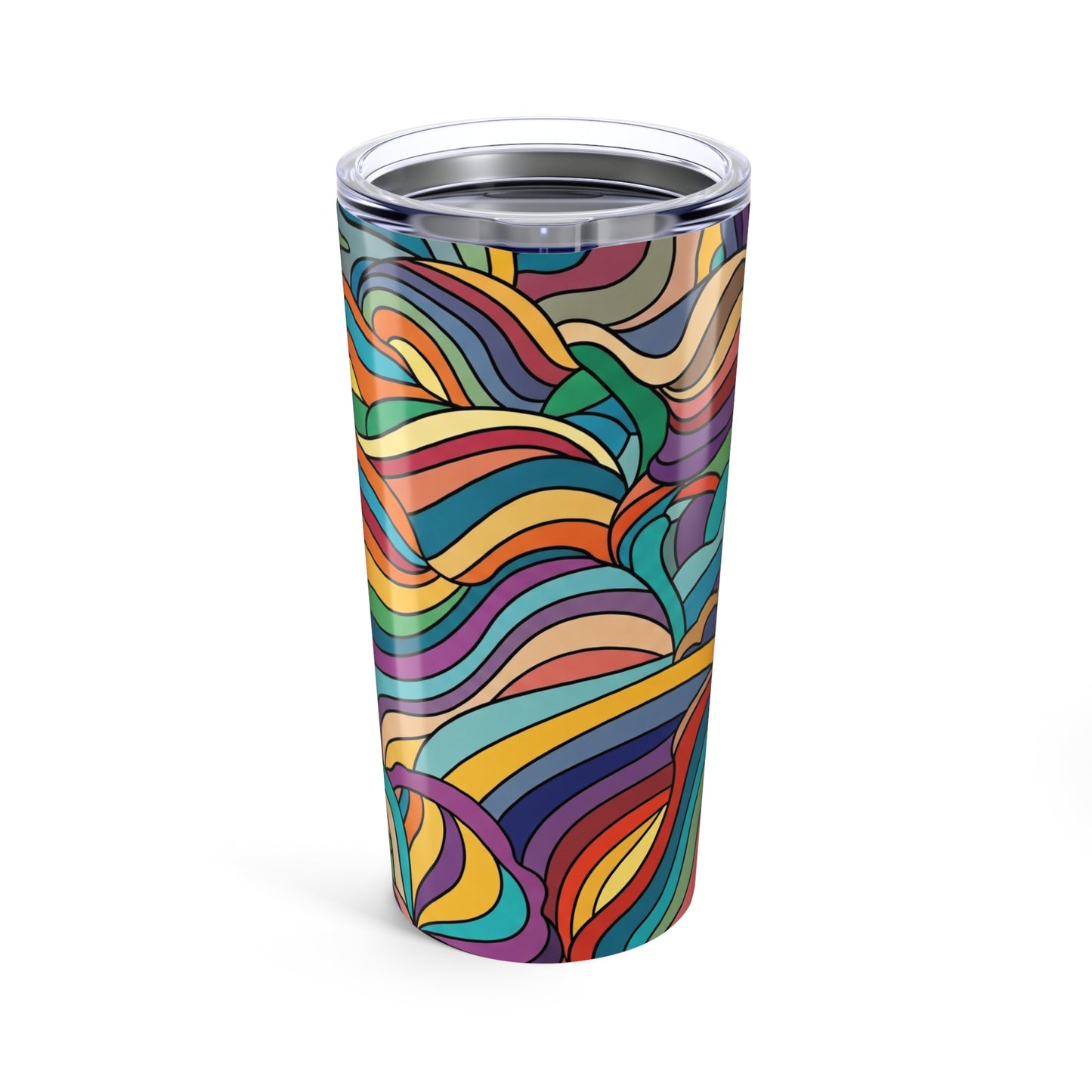 20oz Stainless Steel Tumbler With Double Wall Vacuum Insulation Thermal Printed Travel Mug For Hot Or Cold Drinks