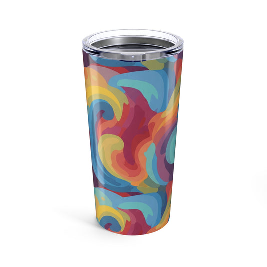 20oz Stainless Steel Travel Tumbler With Double Wall Vacuum Insulation Spill Resistant Durable Printed Design