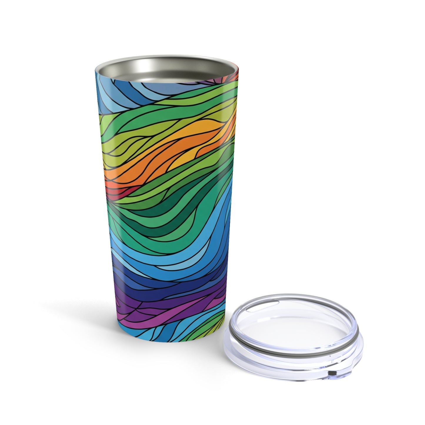 20oz Stainless Steel Tumbler With Double Wall Vacuum Insulation For Hot Or Cold Beverages Durable Travel Mug