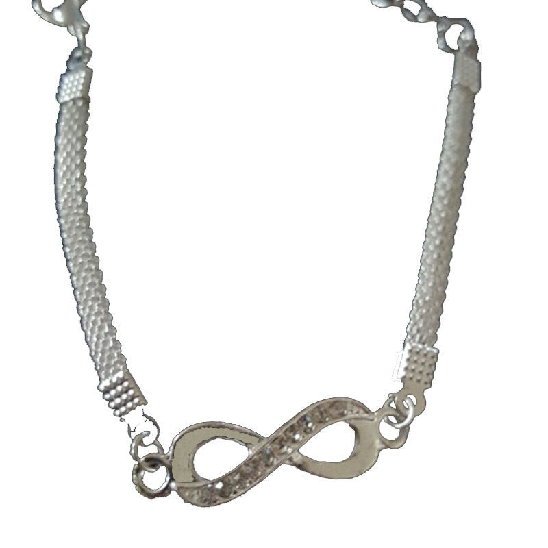 Unisex Infinity Bracelet Adjustable Chain Gemstone Charms