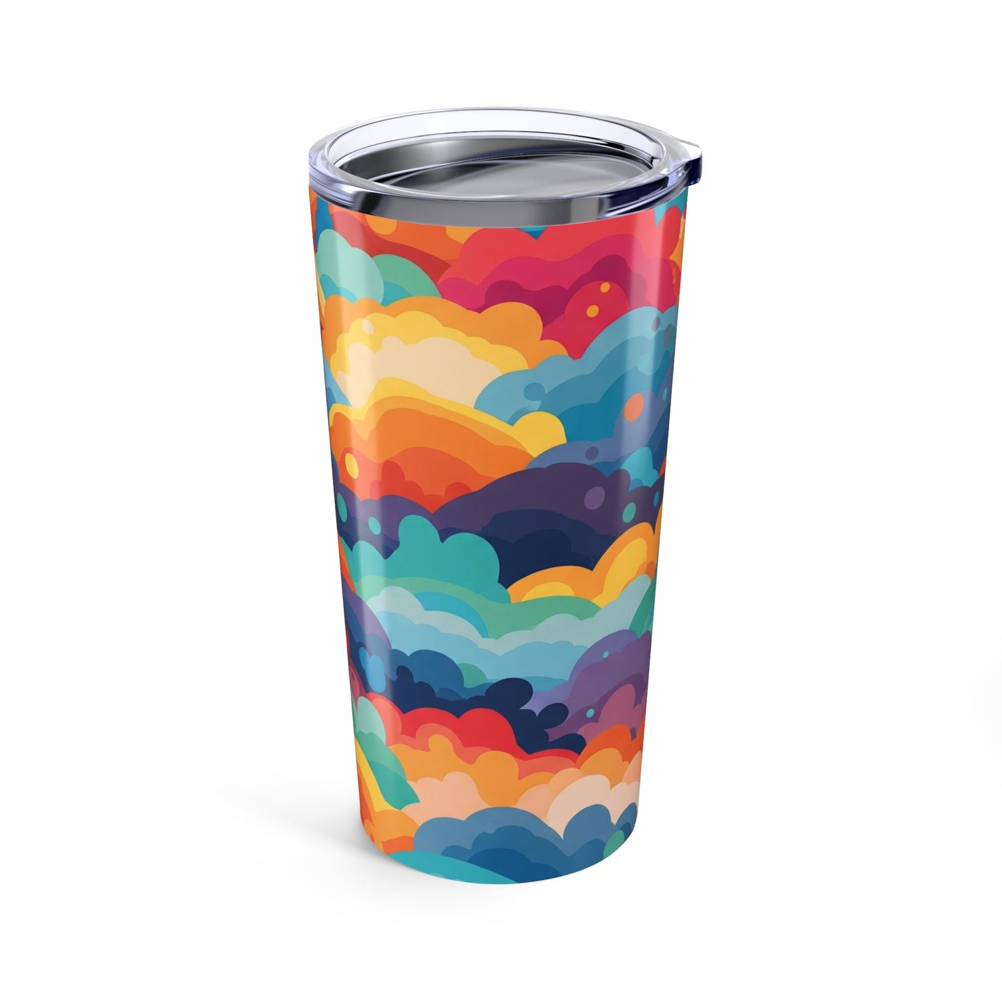 20 Ounce Stainless Steel Tumbler With Printed Design Double Wall Vacuum Insulation Leak Proof Thermal Travel