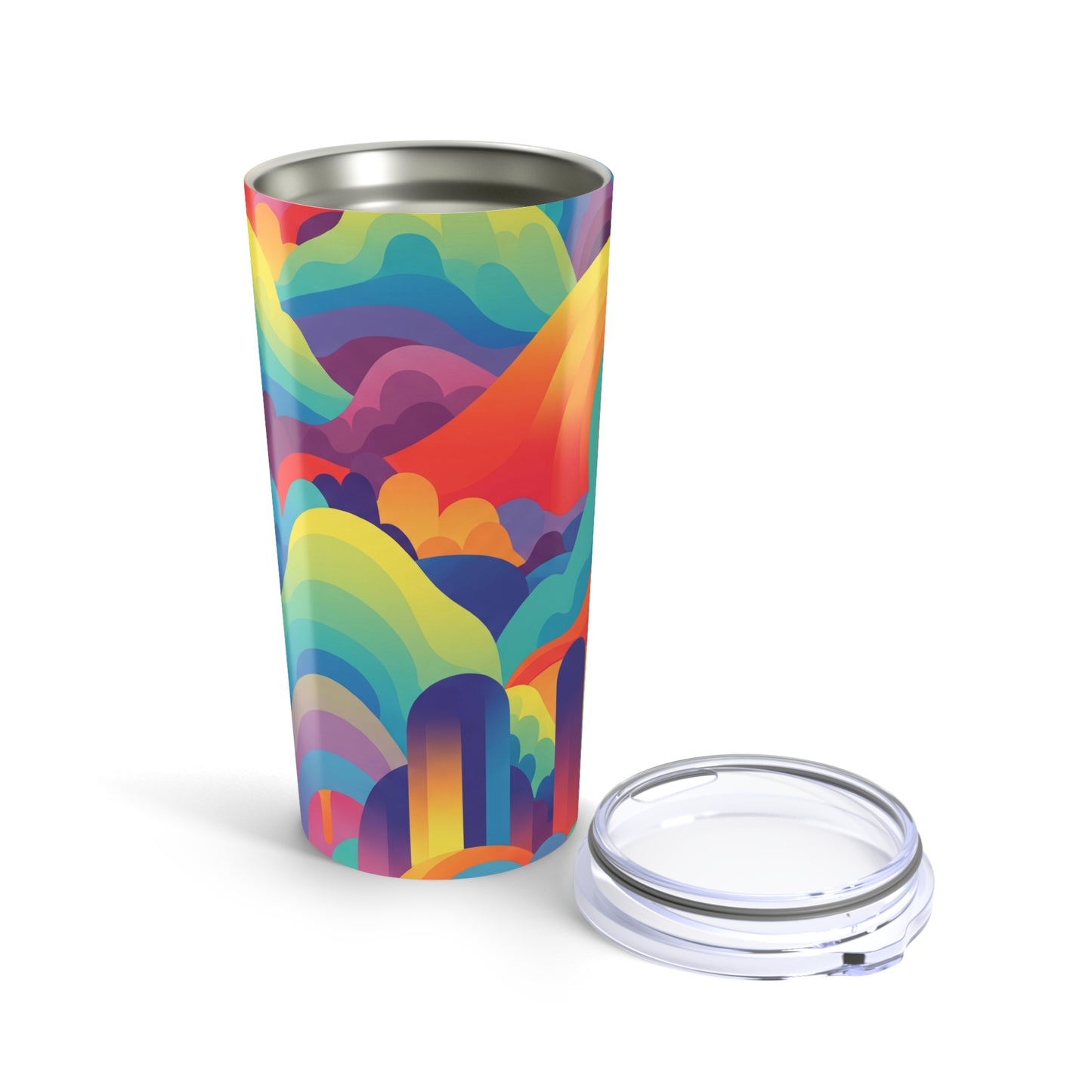 20oz Steel Printed Tumbler With Double Wall Insulation Spill Resistant BPA Free For Hot And Cold Beverages Coffee