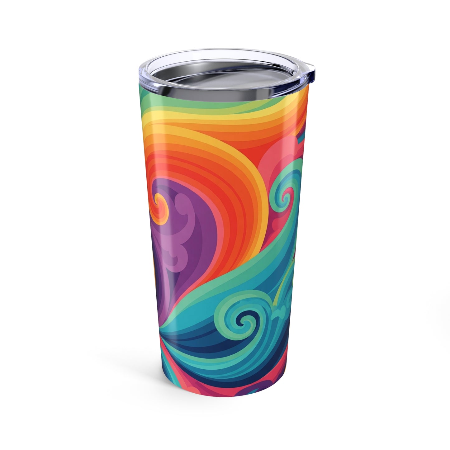 20oz Stainless Steel Tumbler Printed Artwork Double Wall Vacuum Insulated Leak Proof Spill Resistant Travel Mug