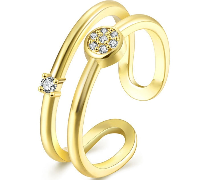 Adjustable Alloy Ring For Women Trendy Simple Open Joint Design Everyday Wear Creative Jewelry Perfect Gift Idea