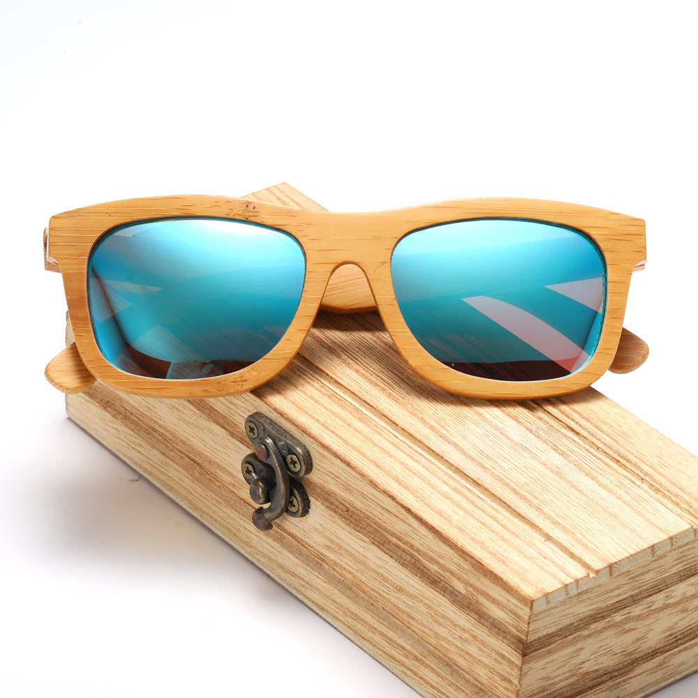 Unisex Wooden Frame Sunglasses Polarized Lens UV400 Protection For Driving Fishing Outdoor Fashionable Eyewear