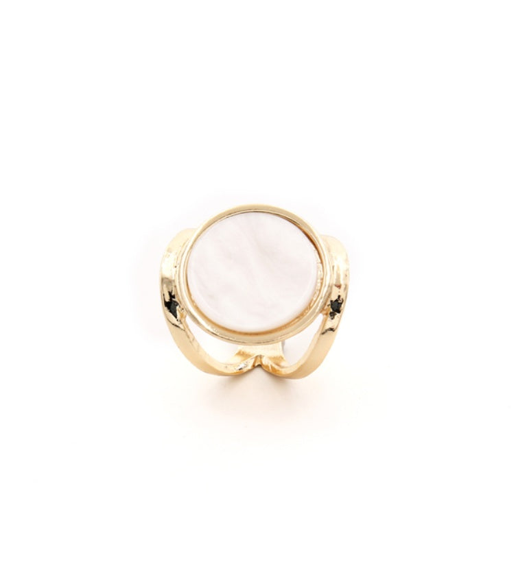 Women Acetate Ring Geometric Alloy Jewelry Trendy Ring