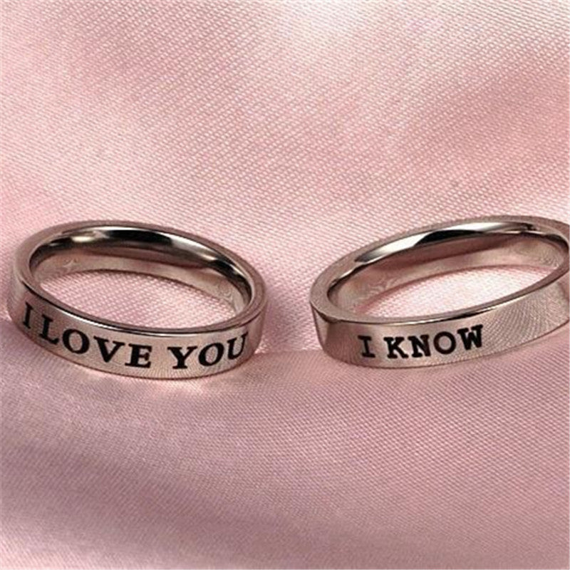 Titanium Steel Couple Rings Set Geometric Band Design For Him And Her Promise Wedding Engagement Couples Daily