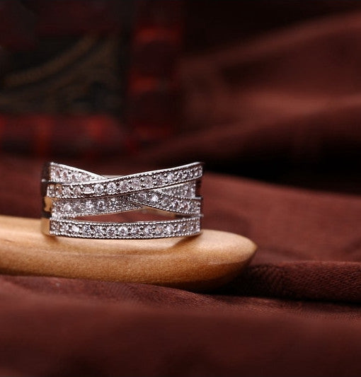 Womens Geometric Ring Gold Plated Copper Gemstone Fashion Jewelry Electroplated Dainty Elegant Durable Quality