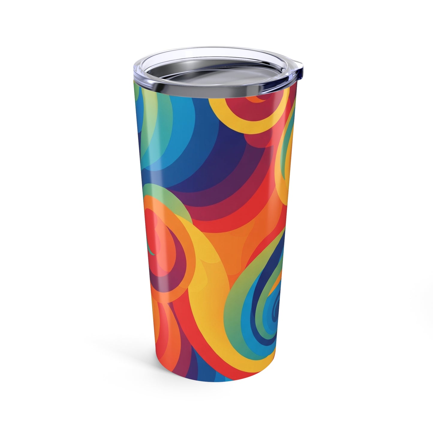 20oz Stainless Steel Tumbler With Printed Design Vacuum Insulation Spill Resistant Hot Or Cold Beverages