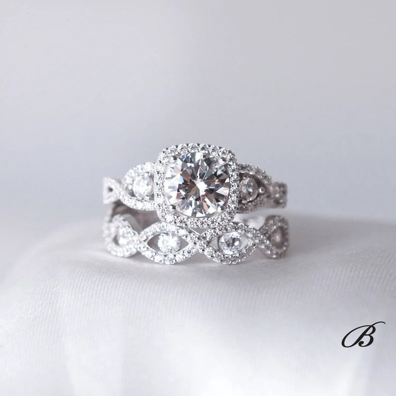 Womens Vintage Rings Geometric Design Electroplated White Alloy Ring Sizes 6 7 8 9 10 Elegant Everyday Jewelry