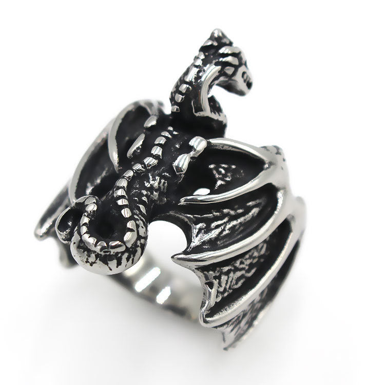 Mens Titanium Steel Ring European And American Retro Geometric Ring Unisex Band Jewelry Grease Treatment Fashion Ring Gift For Him And Her