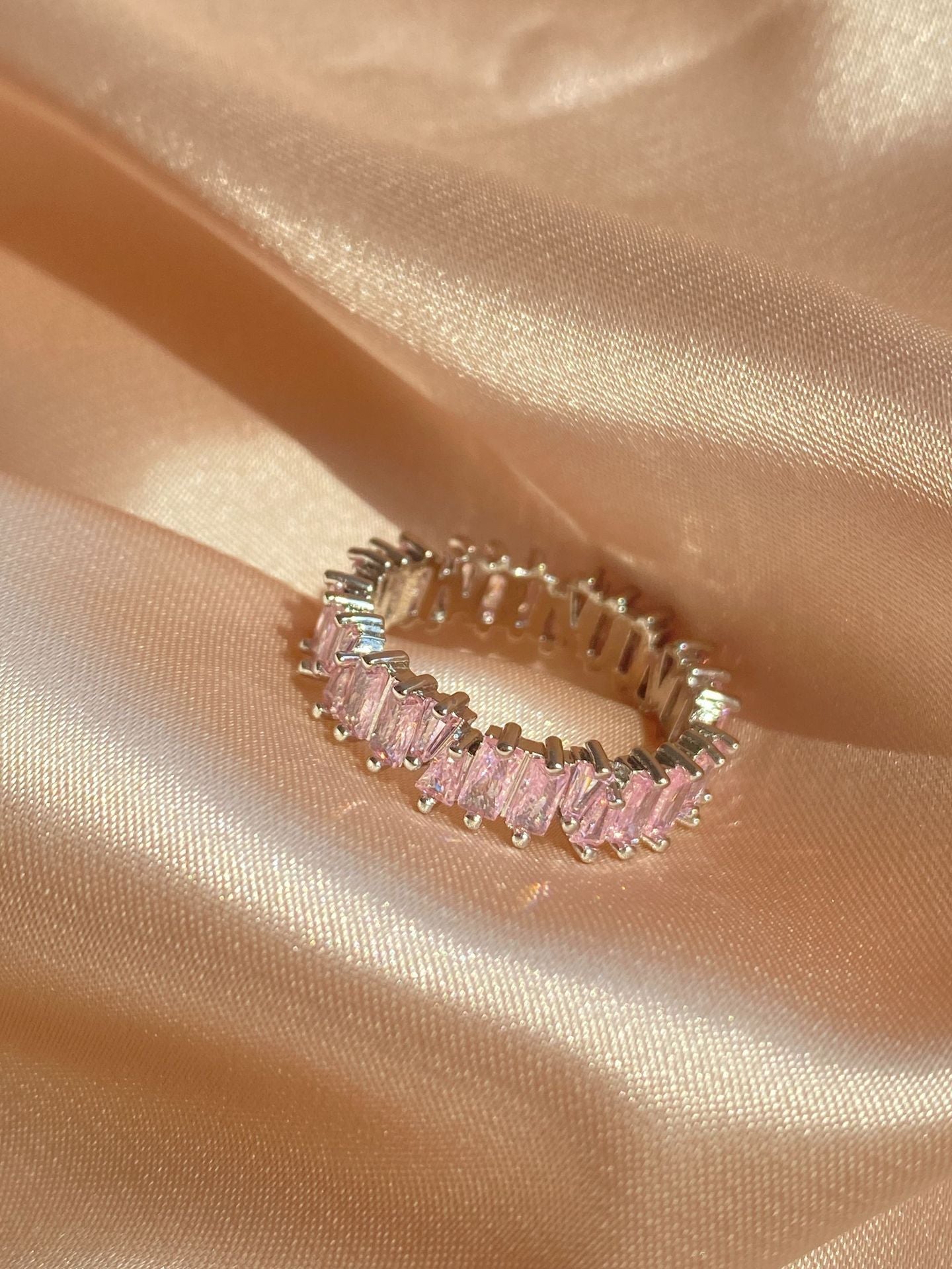 Womens Copper Ring Inlaid Zircon Ladder Design Geometric Square With Gold Inlay Treatment Fashion Jewelry Gift