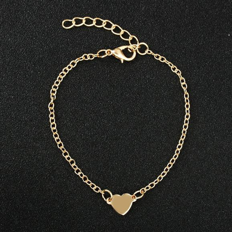 Womens Heart Bracelet Alloy Gold Or Silver Finish Fashion Jewelry Heart Shaped European Design Timeless Design