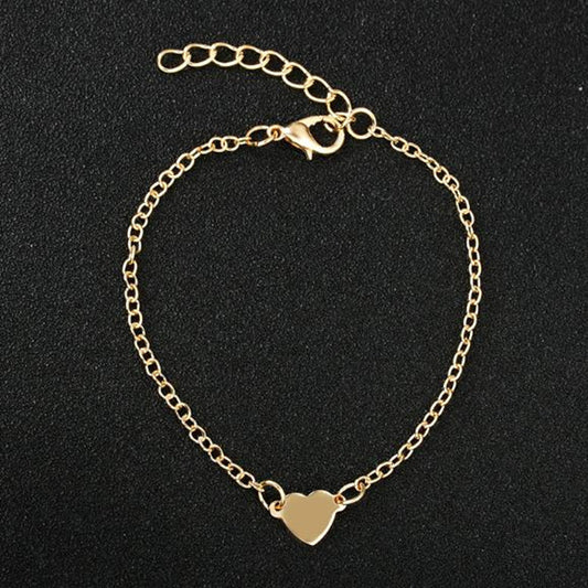 Womens Heart Bracelet Alloy Gold Or Silver Finish Fashion Jewelry Heart Shaped European Design Timeless Design