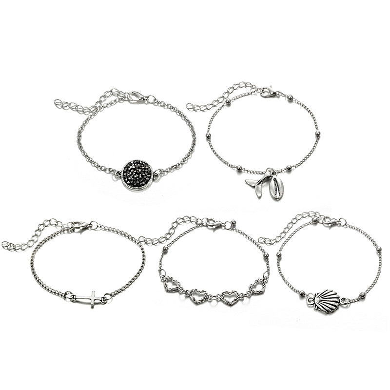 Womens Fishtail Shell Bracelet Boho Chic Jewelry Ocean Inspired Design Multi Layer Bracelet Alloy Bracelet Perfect for