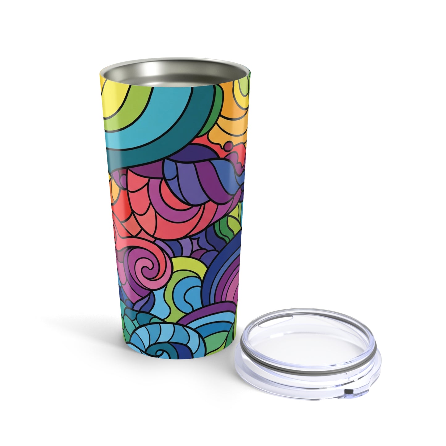 20Oz Stainless Steel Tumbler With Double Wall Vacuum Insulation And Spill Resistant Lid For Hot And Cold Beverages