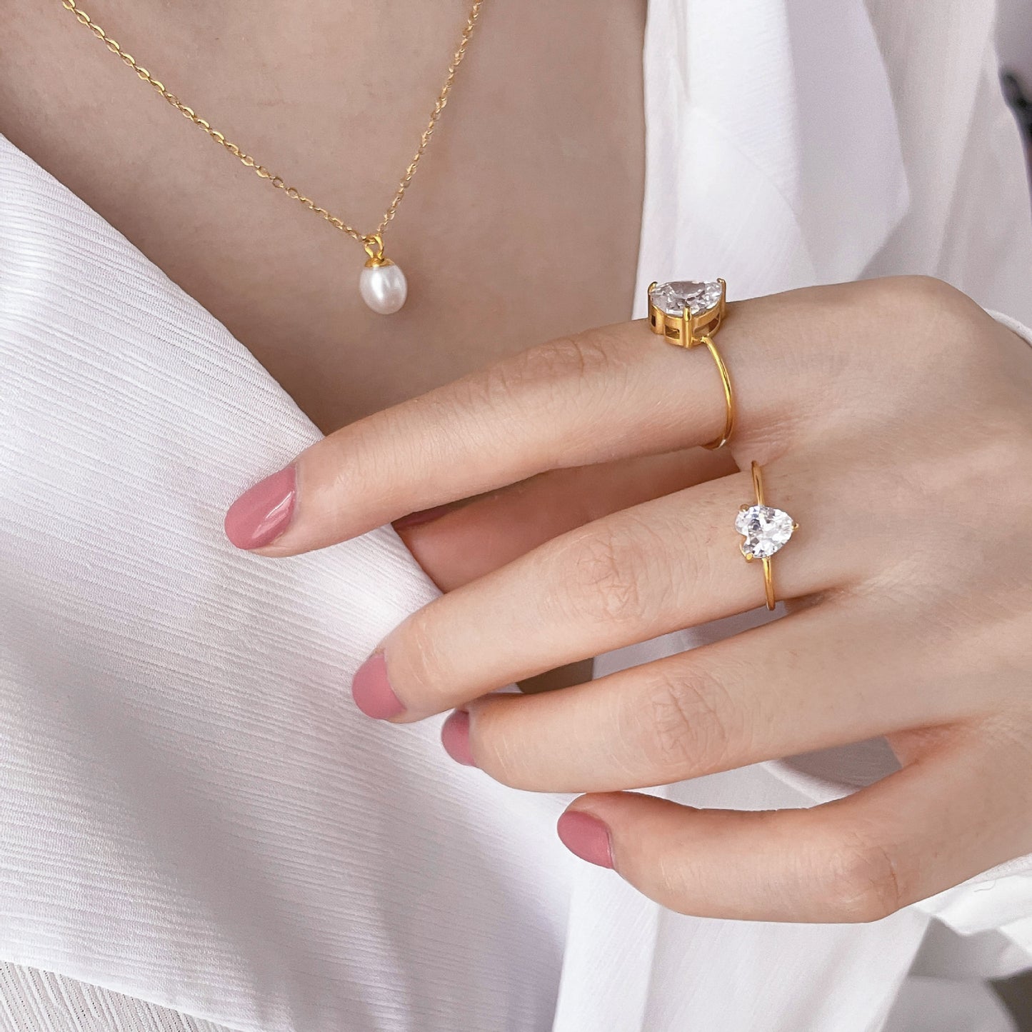 Womens Zircon Ring Titanium Steel Index Finger Geometric Inlaid Purple Green Square Electroplated Fashion Ring