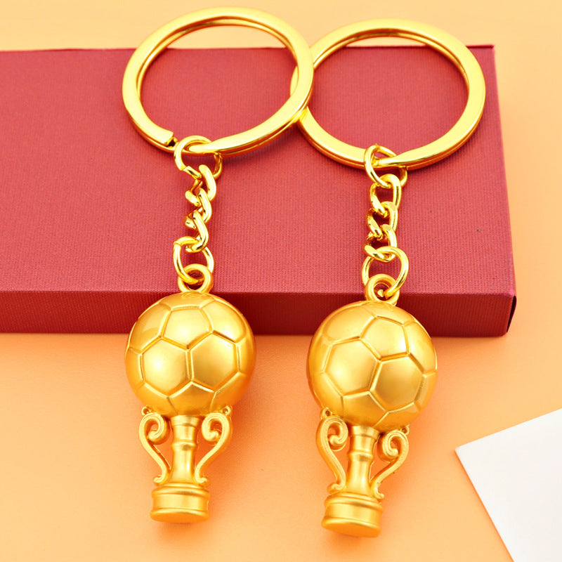 Metal Football Keychain Gift for Sports Fans World Cup Themed Pendant Boots Trophy Keyring Ideal Gift for Fans
