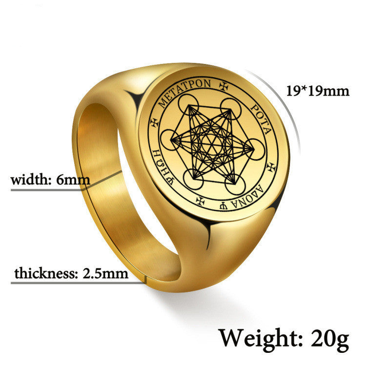 Personalized Star Of David Stainless Steel Ring Unisex