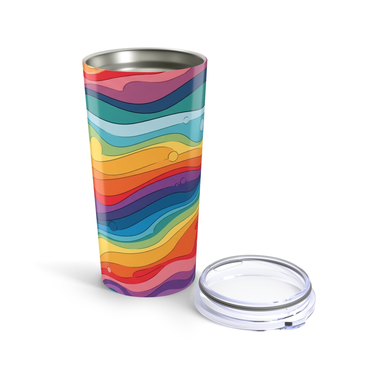 20 Oz Stainless Steel Printed Tumbler With Double Wall Vacuum Insulation Leak Proof Thermal Travel Mug For Hot Or