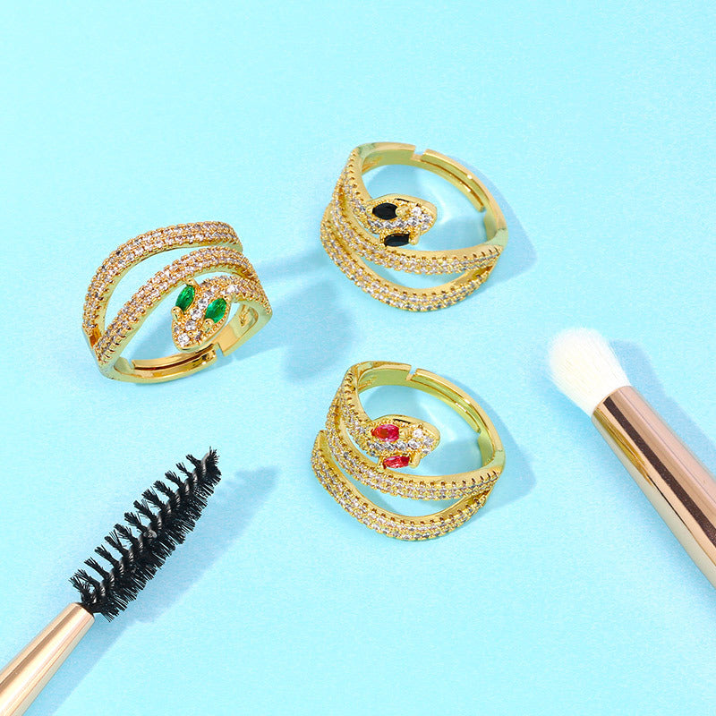 Creative personality serpentine ring female