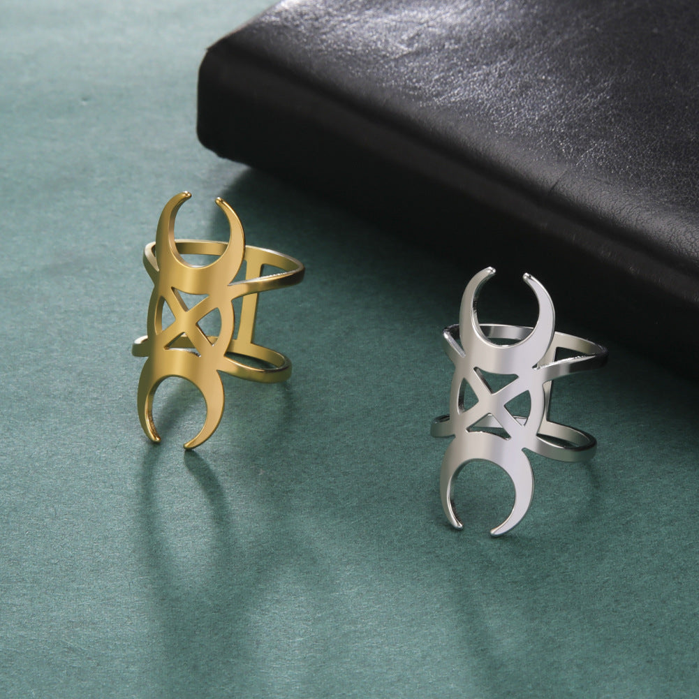 Girls Flower Ring Titanium Steel Electroplated Elegant Design Everyday Ring Floral Gifts For Her Size 8 9 10 11