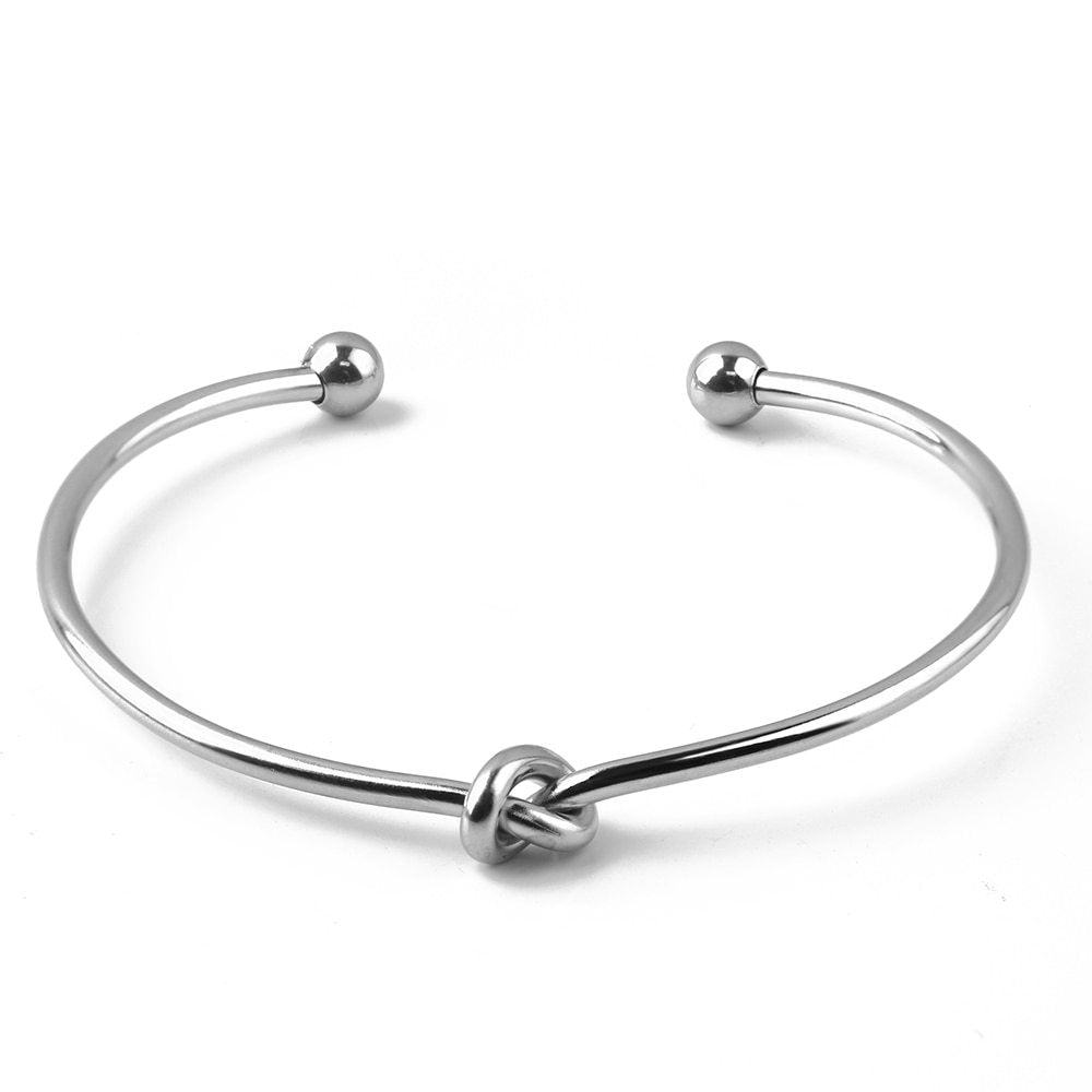 Unisex Stainless Steel Knotted Bracelet Single Line Design For Employee Benefits Fairs Weddings Birthdays Gift