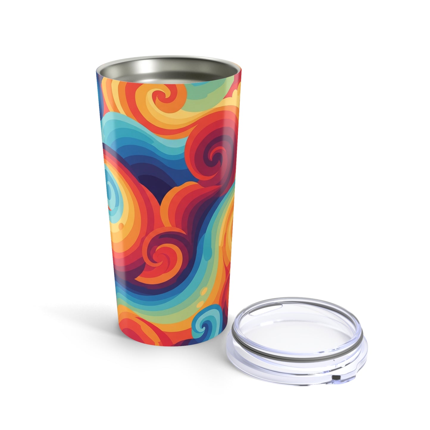 20oz Stainless Steel Travel Mug Double Wall Vacuum Insulated Bpa Free Printed Coffee Cup For Hot And Cold Beverages